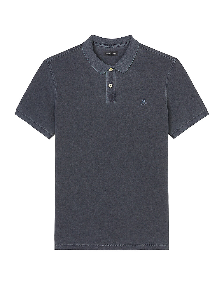 Poloshirt MARC O'POLO "aus Bio-Baumwolle", Herren, Gr. XXL, blau (navy teal), Obermaterial: 100% Baumwolle, unifarben, regular fit, Strickbündchen, Shirts 5